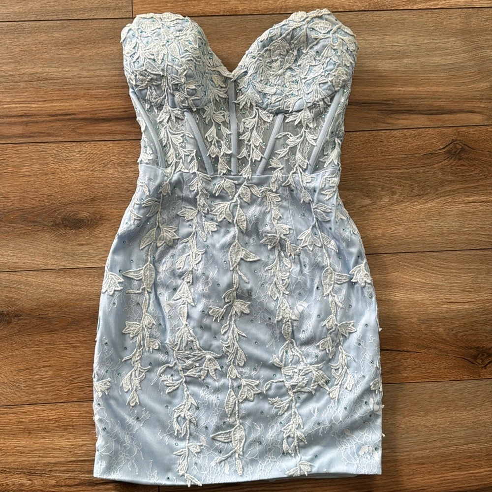 Light blue semi formal dress